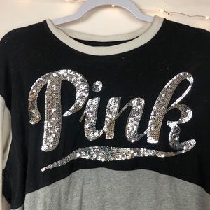 PINK VICTORIAS SECRET SPIRIT JERSEY SWEATSHIRT